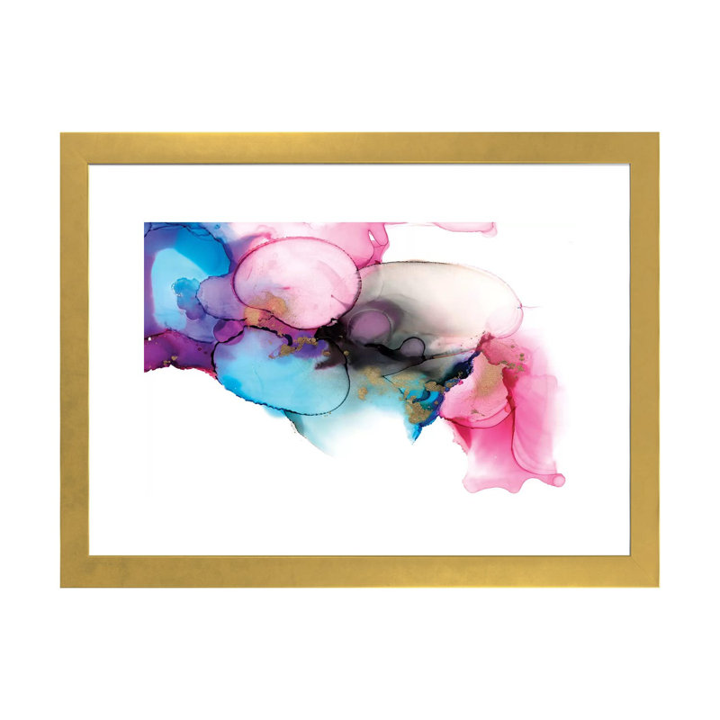 «Borealis II» par Jennifer Goldberger - reproduction d'art, Papier encadré doré, H 16 po x l 24 po x P 1 po