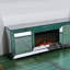 W 57" X D 13.8 " X H 19.7" Flash Silver Combination TV Fireplace Cabinet