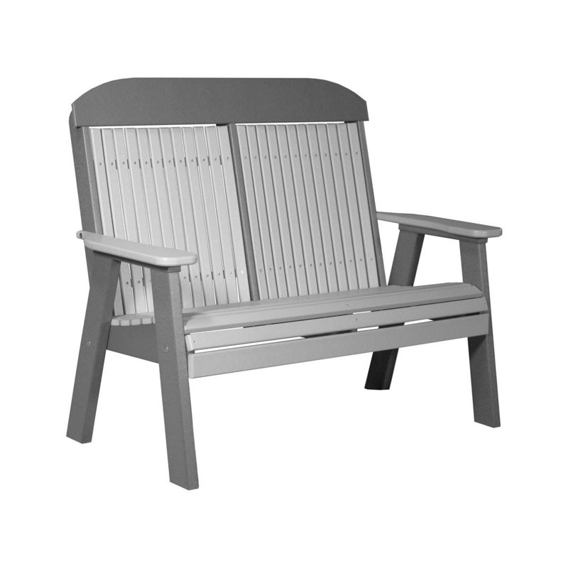 Banc de parc en plastique classic Zamir, Gris colombe / ardoise