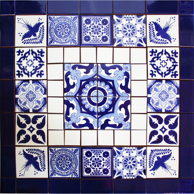 TalaMex Martel Mexican Tile Set Backsplash Mural