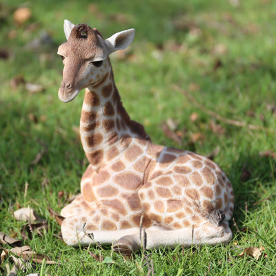 Laying Down Giraffe Statue