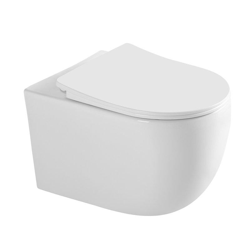 Belfry Bathroom Zoeller LPF Round Wall Mounted Wall Hung Toilets (Seat Included)
