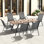 Ensemble de 6 chaises de patio empilables Wittig