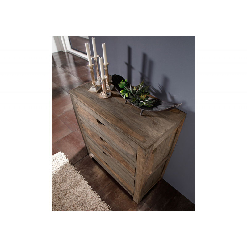 Nature Solid Wood 42cm W 4 - Drawer Chest of Drawers