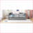 Full Size Solid Pine &amp; Plywood Daybed with Trundle – No Box Spring Needed, Gray for Guest Rooms