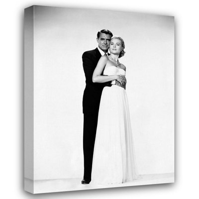 «Red Barrel Studio®», galerie de photos sur toile tendue à Hollywood, Cary Grant avec Grace Kelly