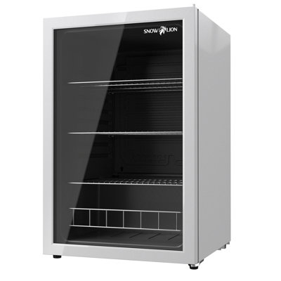 SnowLion Premium 131L Beverage Refrigerator 4.6 Cu. ft. Freestanding Mini Fridge With Glass Door