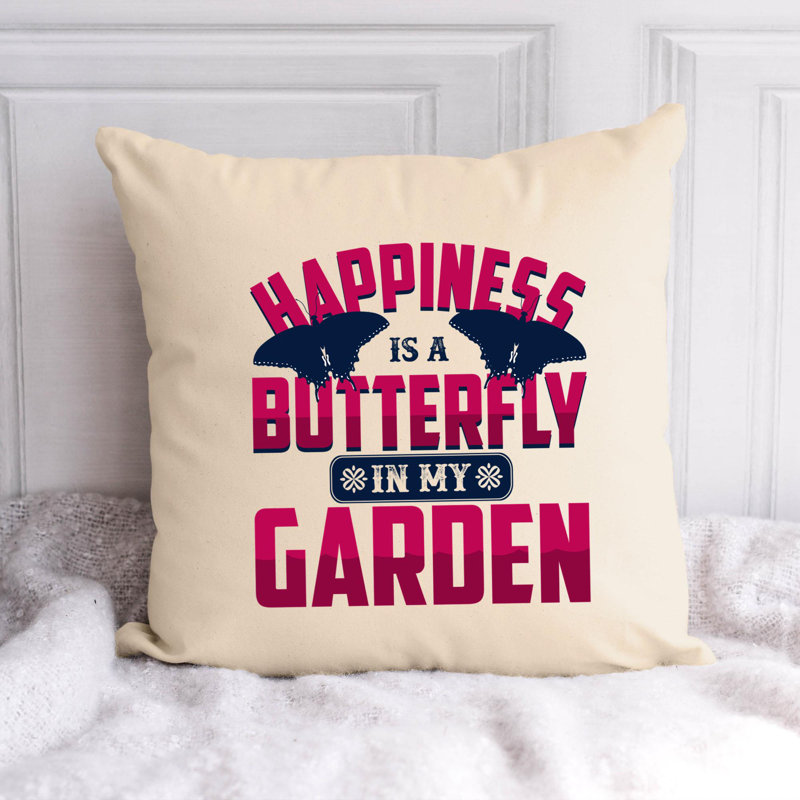 Citation amusante «Garden Lover» 108 - Coussin décoratif inclus, H 18 po x l 18 po