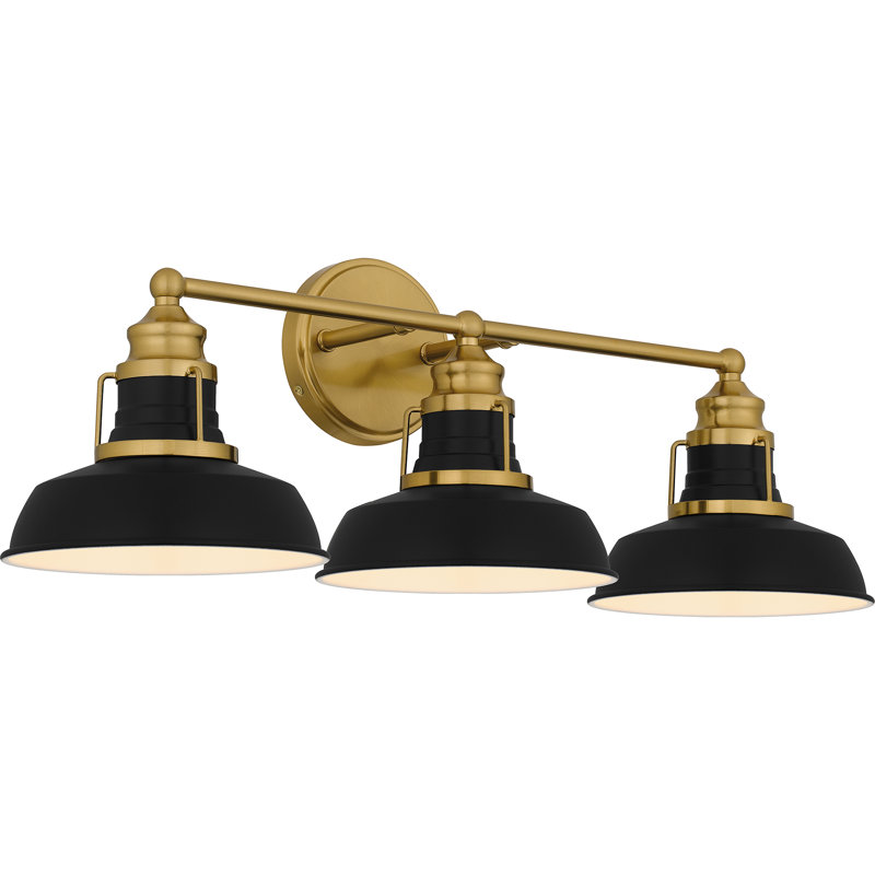Kiarn 3-Light Aged Brass Bath Light