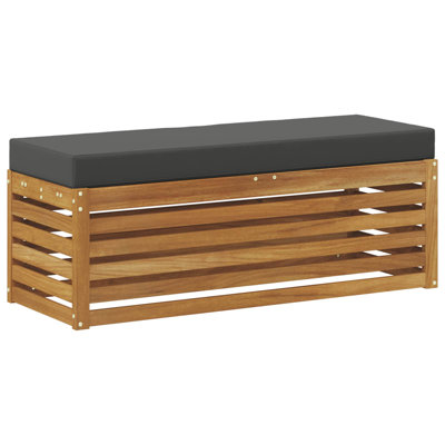  Banc tabouret naturel et anthracite 45,28 po x 16,93 po x 14,57 po