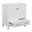 Meuble-lavabo de salle de bain avec lavabo simple, 2 portes et un tiroir-1201052706