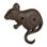 Cast Iron Mouse Wall Hooks Set of 2 | Rustic Hangers