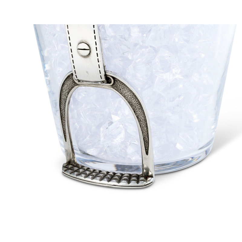 Seau à champagne en verre équestre