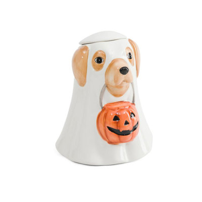 Halloween Decorations Labrador Ghost Snack Can  Suitable For Christmas Decorations