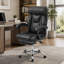 Chaise de bureau de direction réglable en hauteur avec repose-pieds