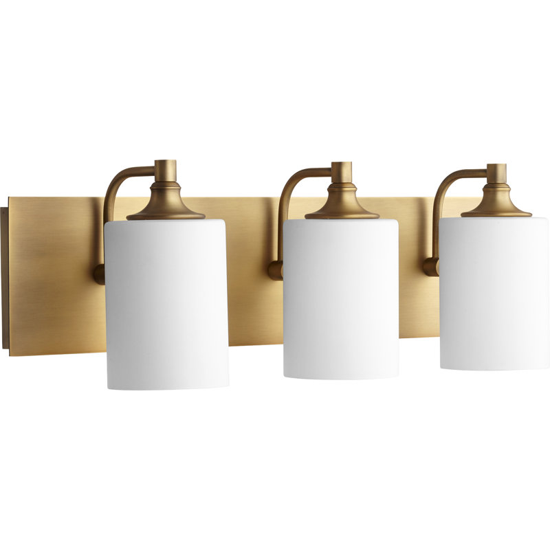 Brylan 3 - Light Dimmable Vanity Light, Aged Brass