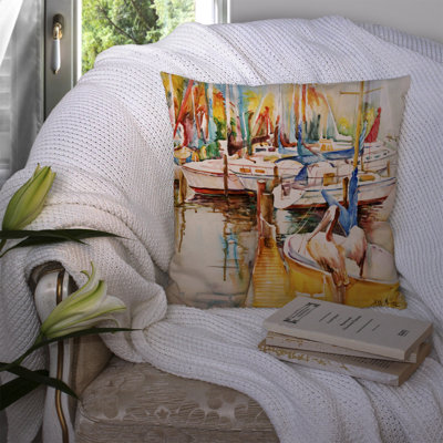 Coussin pelicans et voiliers intérieur / extérieur