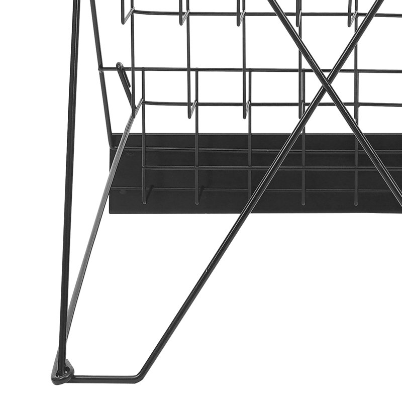 Porte-revues de bureau en fer, Noir