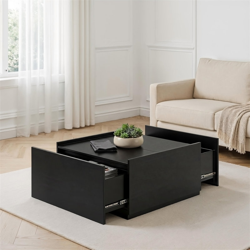 Table basse de style transitionnel 1pc, Black