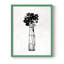 Impression florale noire et blanche sophistiquée I - bois massif-1450014839-1450014844