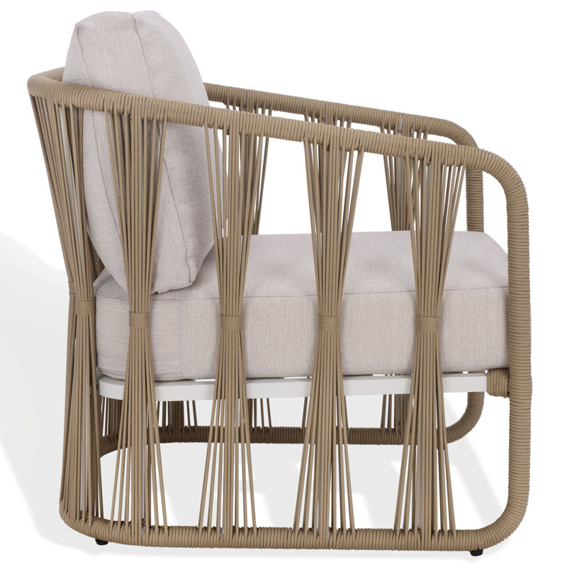 Franklyn Rope And Aluminum Patio Chair, Tan