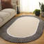 107 Hand Tufted Wool/Viscose/Cotton Striped Rug in Beige/Black-404711027
