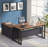 L-Shaped Executive Desk with 47" Mobile File Cabinet, Large Home Office Computer Desk with Storage