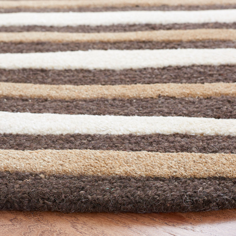 Tapis rayé en laine / viscose touffeté à la main Schmier Martha Stewart, Rectangle 5 pi x 8 pi