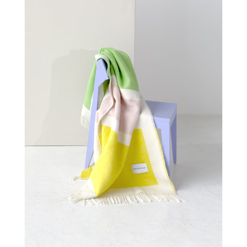 Throw Blanket, Yellow/Green