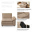 Chaise d'angle rembourrée Lauretta-130047834