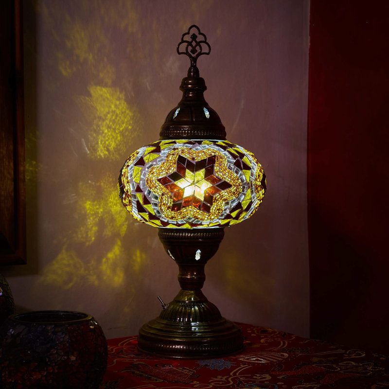 Karlie Metal Table Lamp, Brown/Amber