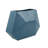 Lalar Matte Teal Contemporary 3-D Geometric Ceramic Vase-2038332355
