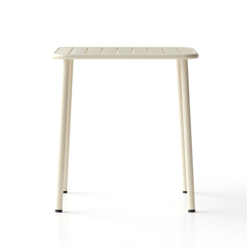 Table de salle à manger carrée, Blanc rétro