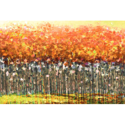 Gold Trees - Wrapped Canvas Painting