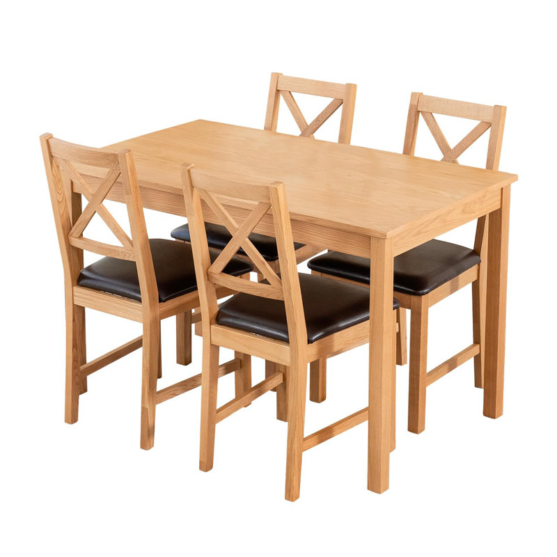 4 - Person Solid Oak Dining Set