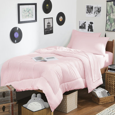 Ensemble de literie pour grand lit simple 7 pièces Campus Ready Dorm, édredon, oreillers et draps