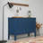 Adjustable Shelf Storage Sideboard with 3 Retro Metal Handles and 4 Pinewood Legs-1520254732