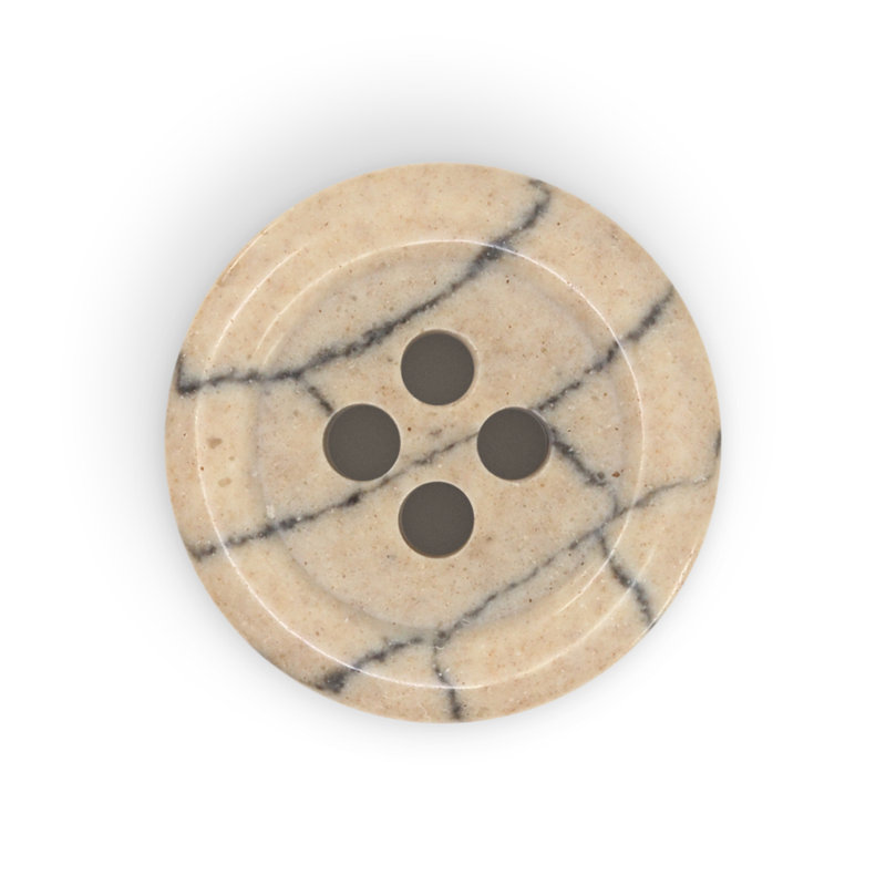 Dritz Recycled Polyester Round Button, 18mm, Beige-camel, 9 Buttons