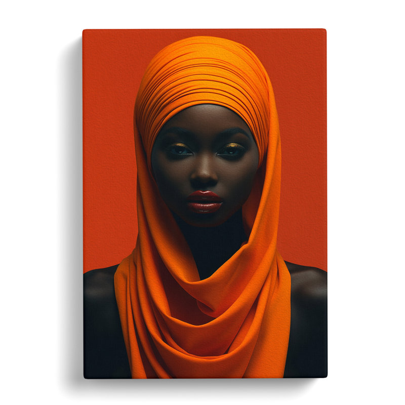 African Woman Minimalism - No Frame Print, 50cm H x 35cm W x 3cm D