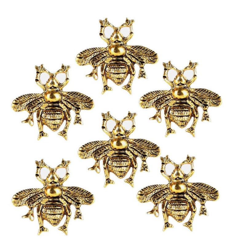 1.9" Length Bee Novelty Knob Multipack, Gold