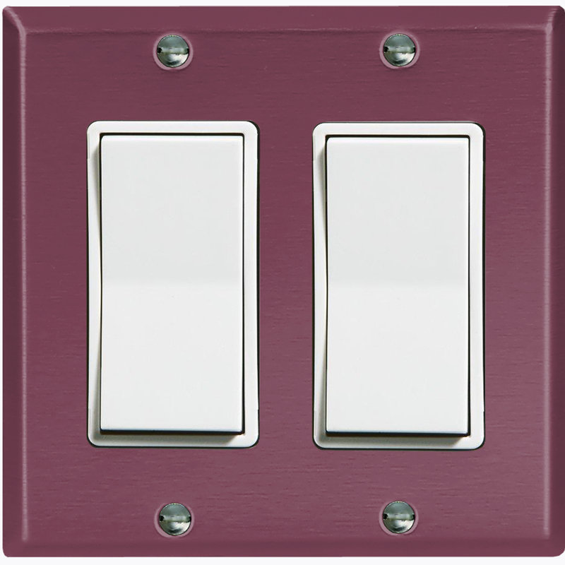 Plaque d'interrupteur en métal, Boysenberry - mauve