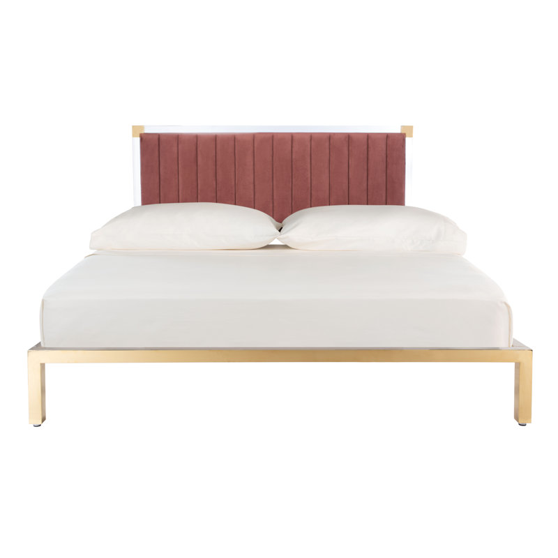 Lit tapissier standard Elmdale, Rose, Queen