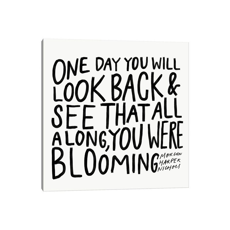 One Day Black And White by Morgan Harper Nichols - Wrapped Canvas Print, 30.48 cm H x 30.48 cm W