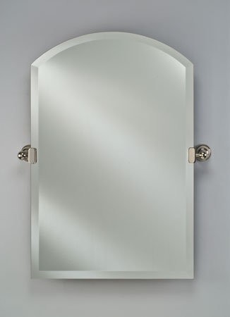 Miroir mural arche inclinable Molden, Nickel poli, H 16 po x L 25 po