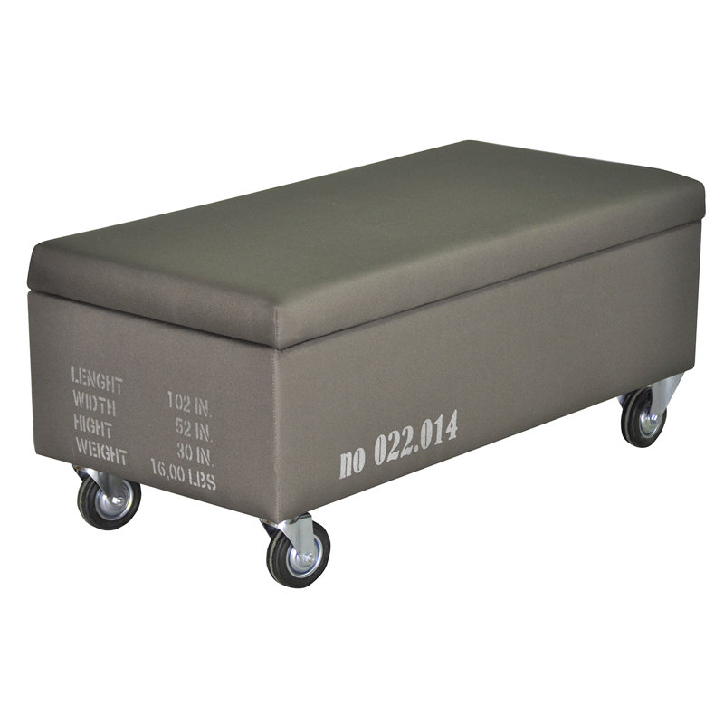 Loft Polyester Blend Upholstered Storage Bench, Graphite