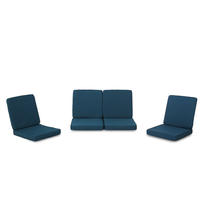 Brummett Outdoor 3'' Lounge Chair Seat / Back Cushion, Dark Teal