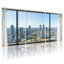 Ensemble de 3 impressions sur toile, "Scenic & Cityscapes Cityscape View Through Large Windows"-191710134