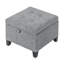 Banc ottoman de rangement en lin rembourré de 45 cm avec espace de rangement dissimulé pour salon-435112412