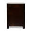 Table d'appoint 3 tiroirs en noyer foncé