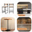 Élégantes chaises de bar d'appartements - de 2, corde de papier tissé, base stable, tabourets à la mode 2 pièces, pour la maison et le café